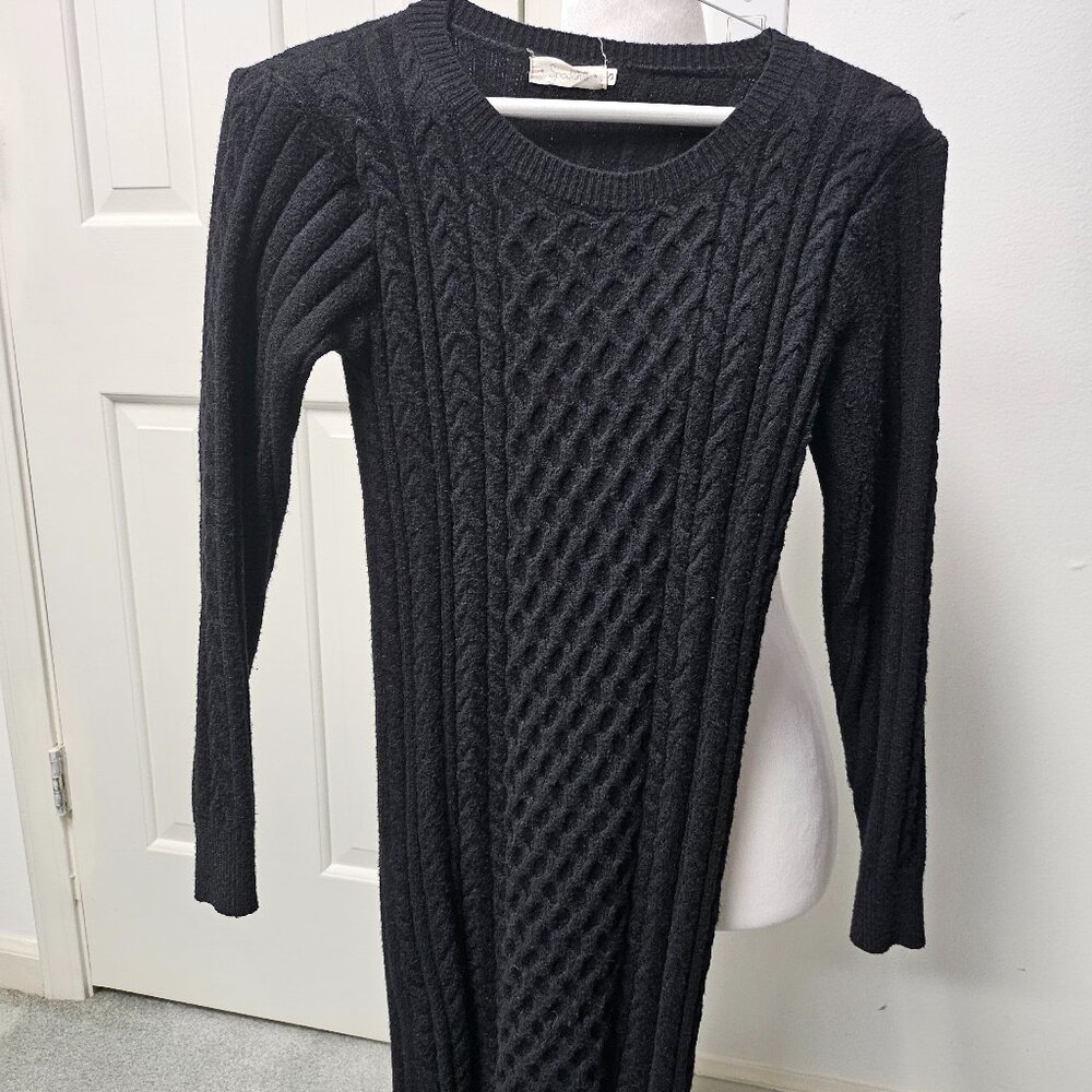 Spadehill Women's Cable Knit Winter Bodycon Long Sleeve Casual Sweater Dress